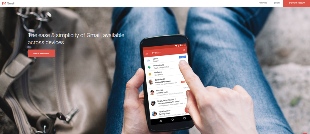  Gmail.com Homepage