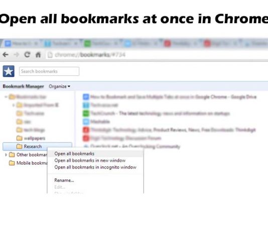 How to Open Multiple Bookmarks at Once in Google Chrome