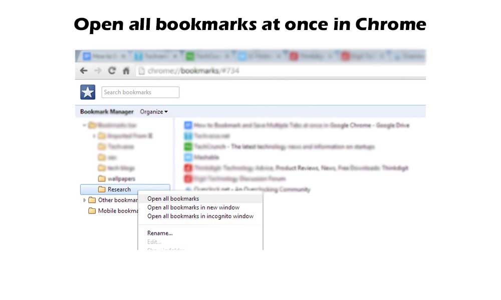 How to Open Multiple Bookmarks at Once in Google Chrome