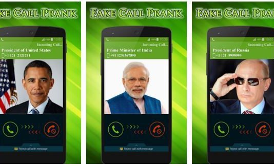 App for fake calls and sms