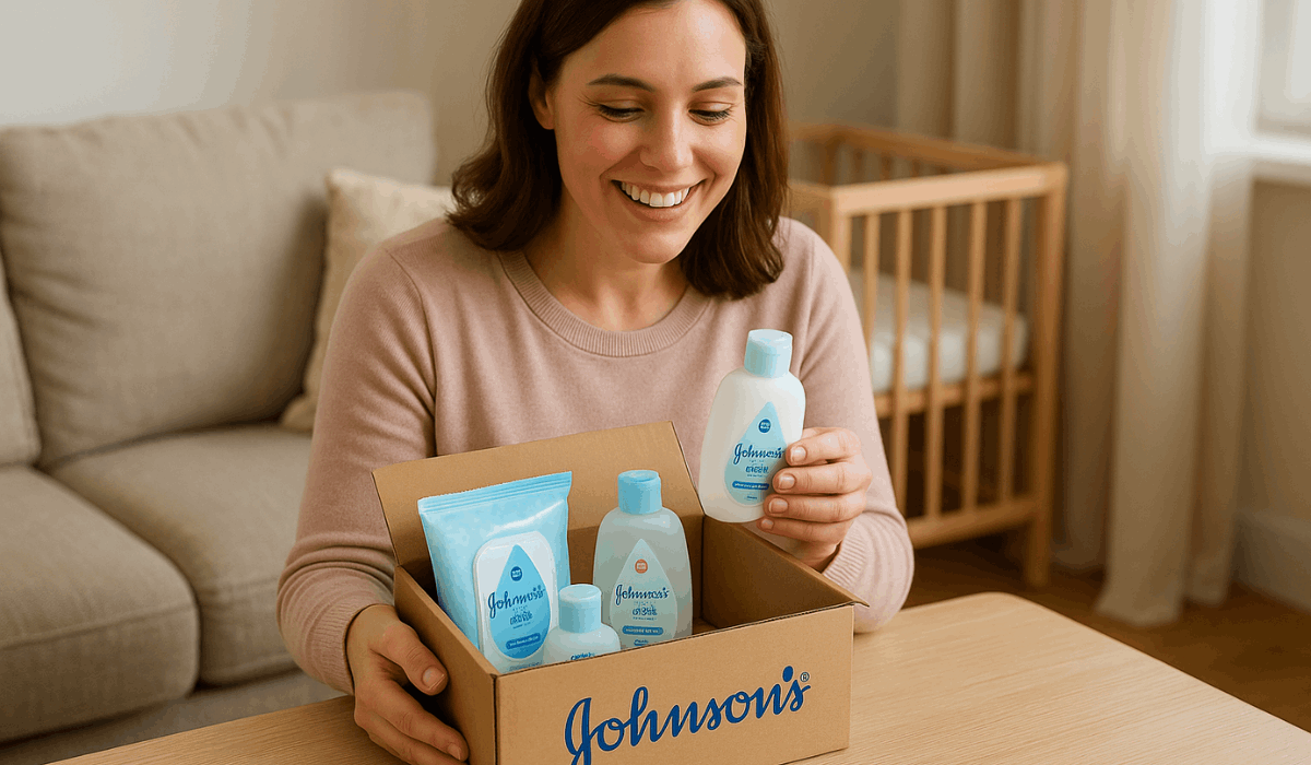 Amostra Johnson’s Baby – Envelope recebendo
